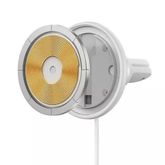 Baseus CW01 magnetický držák s bezdrátovým nabíjením (do ventilační mřížky) 15W+25W, bílá
