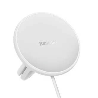 Baseus CW01 magnetický držák s bezdrátovým nabíjením (do ventilační mřížky) 15W+25W, bílá