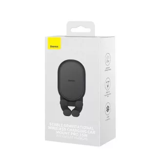 Baseus Stable Pro držák do auta (ventilace) s bezdrátovým nabíjením 15W, černá Baseus Stable Pro držák do auta (ventilace) s bezdrátovým nabíjením 15W, černá