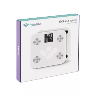 TrueLife FitScale W7 BT - Bioelektrická impedanční bluetooth váha - bílá