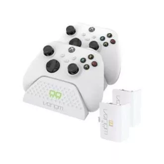 VENOM VS2871 Xbox Series S/X & One White Twin Docking Station + 2 batteries