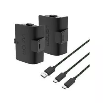 VENOM VS2883 Xbox Series S/X & One Black High Capacity Twin Battery Pack + 3 meter cable