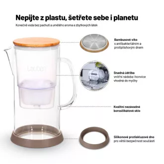 Lauben Glass Water Filter Jug 32GW - filtrační konvice