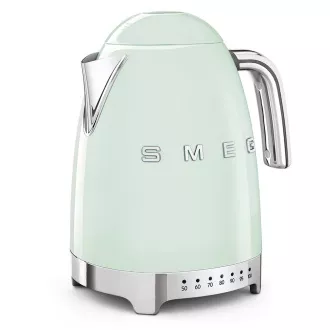 Smeg KLF04PGEU rychlovarná konvice, 1, 7 l (7 šálků), 2400 W, styl 50. let, řízení teploty, 7 programů, pastelově zelená