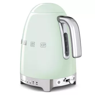 Smeg KLF04PGEU rychlovarná konvice, 1, 7 l (7 šálků), 2400 W, styl 50. let, řízení teploty, 7 programů, pastelově zelená