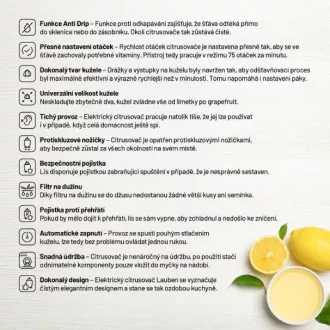 Lauben Electric Citrus Juicer 110WT - odšťavňovač