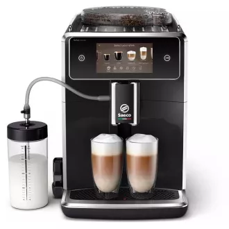 SAECO SM8780/00 Xelsis Deluxe, kávovar, dotykový displej, nádoba na mléko, 2 šálky najednou, 6 programů, černý SAECO SM8780/00 Xelsis Deluxe, kávovar, dotykový displej, nádoba na mléko, 2 šálky najednou, 6 programů, černý