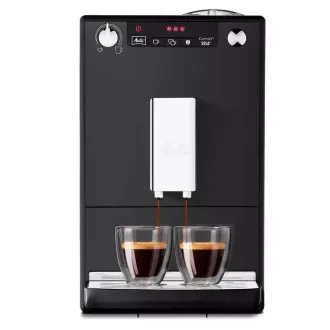 MELITTA Solo Frosted Black, kávovar, 15 Bar, 2 šálky najednou, vestavěný mlýnek, nemléčné receptury, černý MELITTA Solo Frosted Black, kávovar, 15 Bar, 2 šálky najednou, vestavěný mlýnek, nemléčné receptury, černý