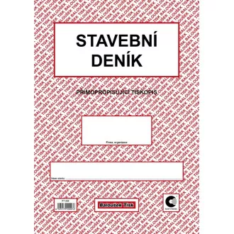Tiskopis Stavební deník A4 samopropis 16 stran 60 listů BALOUŠEK Tiskopis Stavební deník A4 samopropis 16 stran 60 listů BALOUŠEK