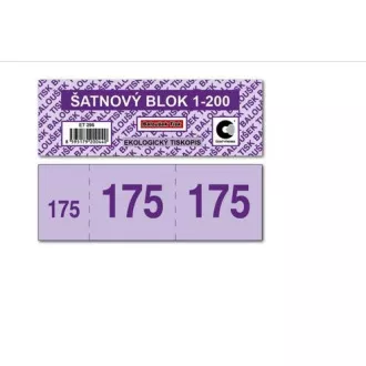 Tiskopis Šatnový blok 13,5x4,7cm 200 listů BALOUŠEK