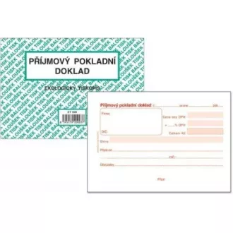 Tiskopis Příjmový pokl. doklad A6 50 listů BALOUŠEK