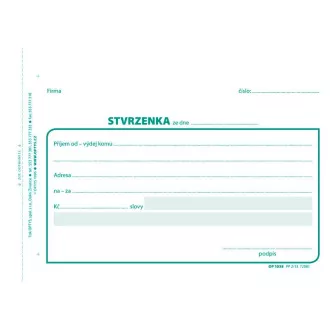 Tiskopis Stvrzenka A6 100 listů OPTYS