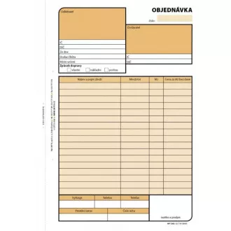 Tiskopis Objednávka A5 samopropis 100 listů OPTYS
