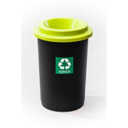 Koš odpadkový 50L na tříd.odpadu ECO BIN zelený na sklo