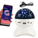 Noční LED projektor hvězd s USB, růžový, Černá