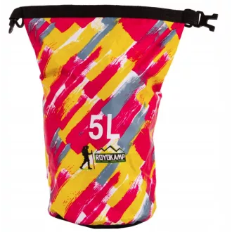 Vodotěsný vak ROYOKAMP Dry Bag 5 l, multicolor 1 (růžová/žlutá)