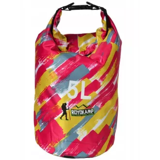 Vodotěsný vak ROYOKAMP Dry Bag 5 l, multicolor 1 (růžová/žlutá)