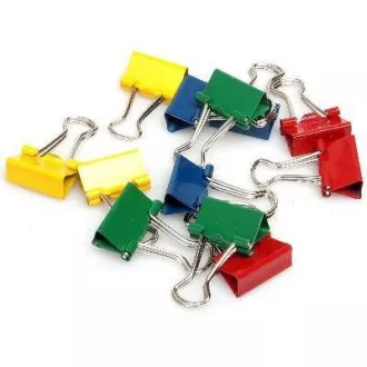 Klip Binder 32mm 12ks barevný