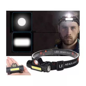 Čelovka COB 4v1 s magneziovým světlem