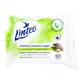 Toaletní papír Linteo Satin vlhčený 60ks dubová kůra