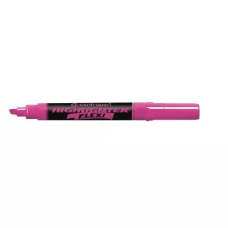 Zvýrazňovač Centropen 8542 Highlighter Flexi růžový klínový hrot 1-5mm