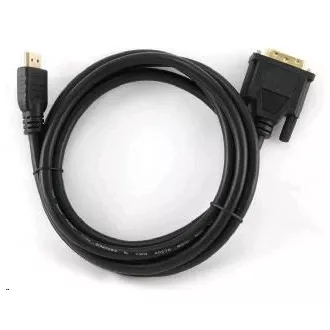 GEMBIRD Kabel HDMI - DVI 1, 8m (M/M, DVI-D, Single Link, zlacené kontakty, stíněný)