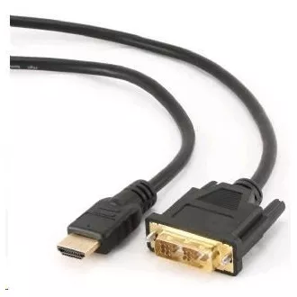 GEMBIRD Kabel HDMI - DVI 3m (M/M, DVI-D, Single Link, zlacené kontakty, stíněný)