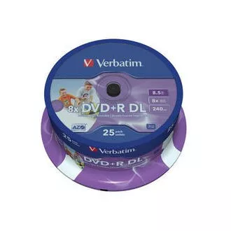 VERBATIM DVD+R(25-pack)/Spindle Double Layer 8X 8.5GB Inkjet Printable