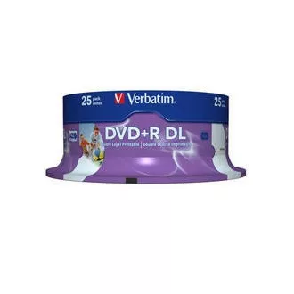 VERBATIM DVD+R(25-pack)/Spindle Double Layer 8X 8.5GB Inkjet Printable