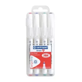 Popisovač Centropen 4611/4 F Liner 4 barvy 0,3mm Popisovač Centropen 4611/4 F Liner 4 barvy 0,3mm