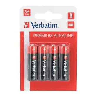 VERBATIM Alkalické baterie AA, 4 PACK, LR6