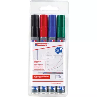 Popisovač Edding 250/4 na bílé tabule 4 barvy válcový hrot 1,5-3mm plnitelný Popisovač Edding 250/4 na bílé tabule 4 barvy válcový hrot 1,5-3mm plnitelný