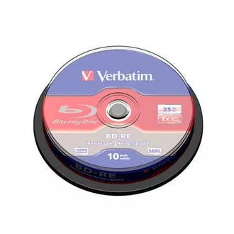 VERBATIM BD-RE SL(10-pack)Blu-Ray/spindle/2x/25GB