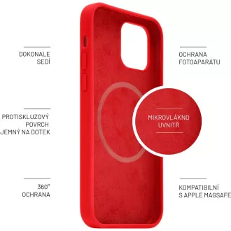 MagFlow iPhone 14 Pro, červený FIXED