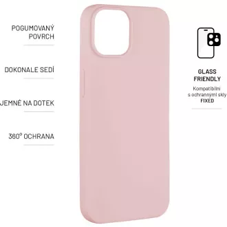 Kryt Story iPhone 14, růžový FIXED