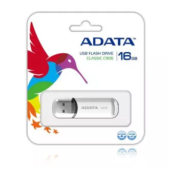 ADATA Flash Disk 16GB C906, USB 2.0 Classic, bílá