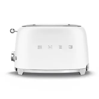 Smeg TSF01WHMEU toustovač / topinkovač, 2 toasty, 6 úrovní opékání, zásuvka na drobky, styl. 50. let, matně bílá
