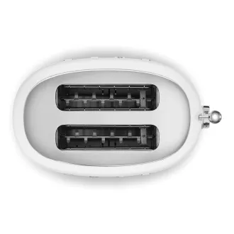 Smeg TSF01WHMEU toustovač / topinkovač, 2 toasty, 6 úrovní opékání, zásuvka na drobky, styl. 50. let, matně bílá