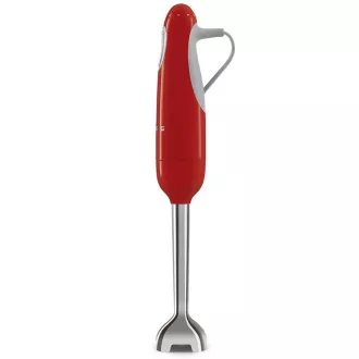 Smeg HBF11RDEU tyčový mixér, 700 W, 14850 RPM, turbo, 50\'s Style, protiskluzová rukojeť, červený