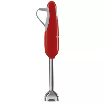 Smeg HBF11RDEU tyčový mixér, 700 W, 14850 RPM, turbo, 50\'s Style, protiskluzová rukojeť, červený
