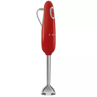 Smeg HBF11RDEU tyčový mixér, 700 W, 14850 RPM, turbo, 50\'s Style, protiskluzová rukojeť, červený