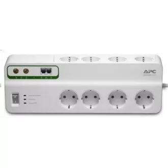 APC Home/Office SurgeArrest 6 Outlets with Phone & Coax Protection 230V France, 3m