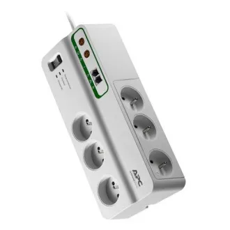 APC Home/Office SurgeArrest 6 Outlets with Phone & Coax Protection 230V France, 3m APC Home/Office SurgeArrest 6 Outlets with Phone & Coax Protection 230V France, 3m