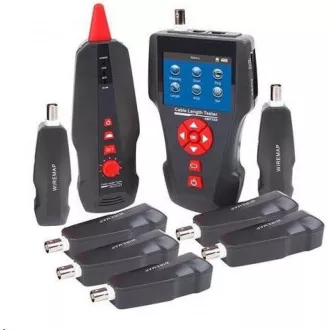 LAN Cable Tester TLCD88 s LCD, koax, Cat3/Cat5E/Cat6, UTP/STP, USB, PoE, ping, sonda, 8x protismyčka