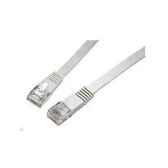 Solarix Patch kabel plochý CAT6 UTP LSOH 10m šedý non-snag-proof C6-111GY-10MB Solarix Patch kabel plochý CAT6 UTP LSOH 10m šedý non-snag-proof C6-111GY-10MB