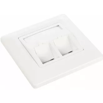 Solarix Zásuvka modulární pro 2 keystony pod omítku bílá SX9-2-0-WH