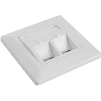 Solarix Zásuvka modulární pro 2 keystony pod omítku bílá SX9-2-0-WH