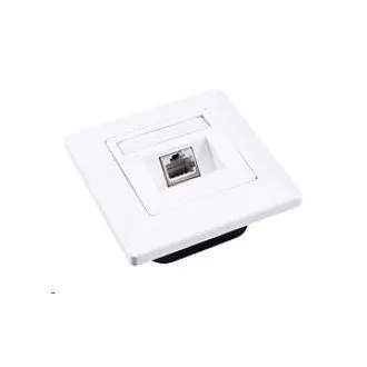 Solarix Zásuvka CAT6 STP 1 x RJ45 pod omítku bílá SX9-1-6-STP-WH