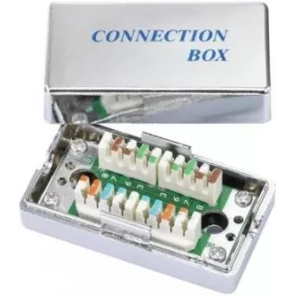Spojovací box STP Cat5E narážecí, stříbrná