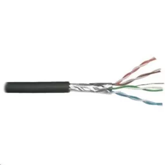 FTP kabel PlanetElite, Cat6, drát, venkovní PE, Dca, černý, 305m, cívka FTP kabel PlanetElite, Cat6, drát, venkovní PE, Dca, černý, 305m, cívka